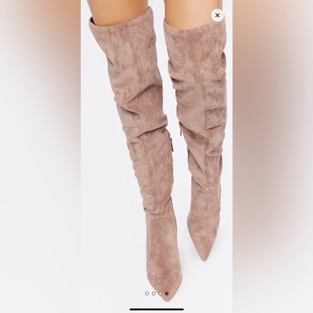 Faux Suede Over-the-Knee Boots